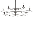 Hubbardton Forge 2021 Dark Smoke Multi Willow 6-Light Small Chandelier