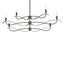 Hubbardton Forge 2021 Dark Smoke Multi Willow 6-Light Small Chandelier