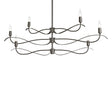 Hubbardton Forge 2021 Oil Rubbed Bronze Multi Willow 6-Light Small Chandelier