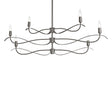 Hubbardton Forge 2021 Natural Iron Multi Willow 6-Light Small Chandelier