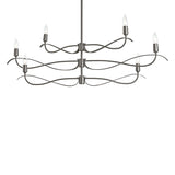Hubbardton Forge 2021 Natural Iron Multi Willow 6-Light Small Chandelier