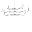 Hubbardton Forge 2021 Vintage Platinum Multi Willow 6-Light Small Chandelier