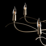 Hubbardton Forge 2021 Vintage Platinum Multi Willow 6-Light Small Chandelier