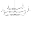 Hubbardton Forge 2021 Sterling Multi Willow 6-Light Small Chandelier
