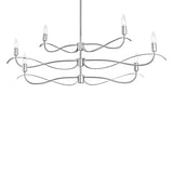 Hubbardton Forge 2021 Sterling Multi Willow 6-Light Small Chandelier