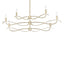 Hubbardton Forge 2021 Modern Brass Multi Willow 6-Light Small Chandelier