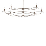 Hubbardton Forge 2021 Bronze Multi Willow 6-Light Large Chandelier