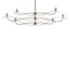 Hubbardton Forge 2021 Bronze Multi Willow 6-Light Large Chandelier