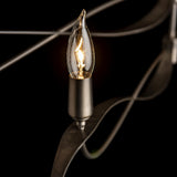 Hubbardton Forge 2021 Dark Smoke Multi Willow 6-Light Large Chandelier