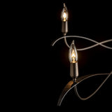 Hubbardton Forge 2021 Dark Smoke Multi Willow 6-Light Large Chandelier