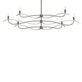 Hubbardton Forge 2021 Oil Rubbed Bronze Multi Willow 6-Light Large Chandelier