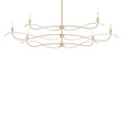 Hubbardton Forge 2021 Soft Gold Multi Willow 6-Light Large Chandelier