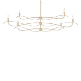 Hubbardton Forge 2021 Soft Gold Multi Willow 6-Light Large Chandelier