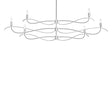 Hubbardton Forge 2021 Sterling Multi Willow 6-Light Large Chandelier