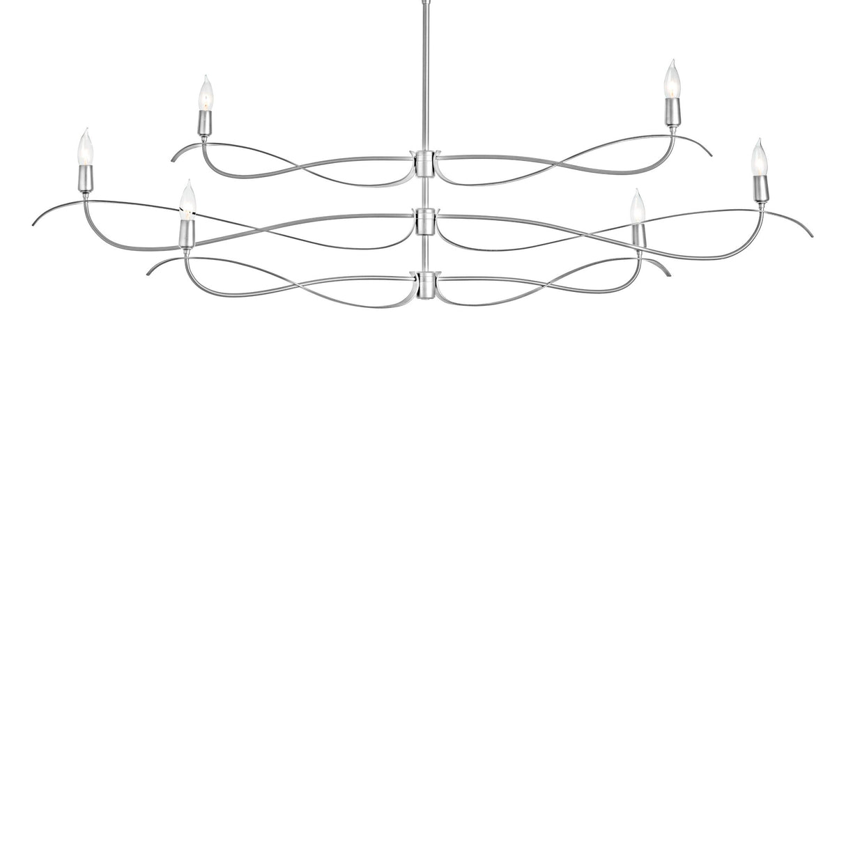 Hubbardton Forge 2021 Sterling Multi Willow 6-Light Large Chandelier