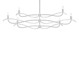 Hubbardton Forge 2021 Sterling Multi Willow 6-Light Large Chandelier