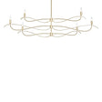 Hubbardton Forge 2021 Modern Brass Multi Willow 6-Light Large Chandelier