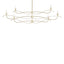 Hubbardton Forge 2021 Modern Brass Multi Willow 6-Light Large Chandelier