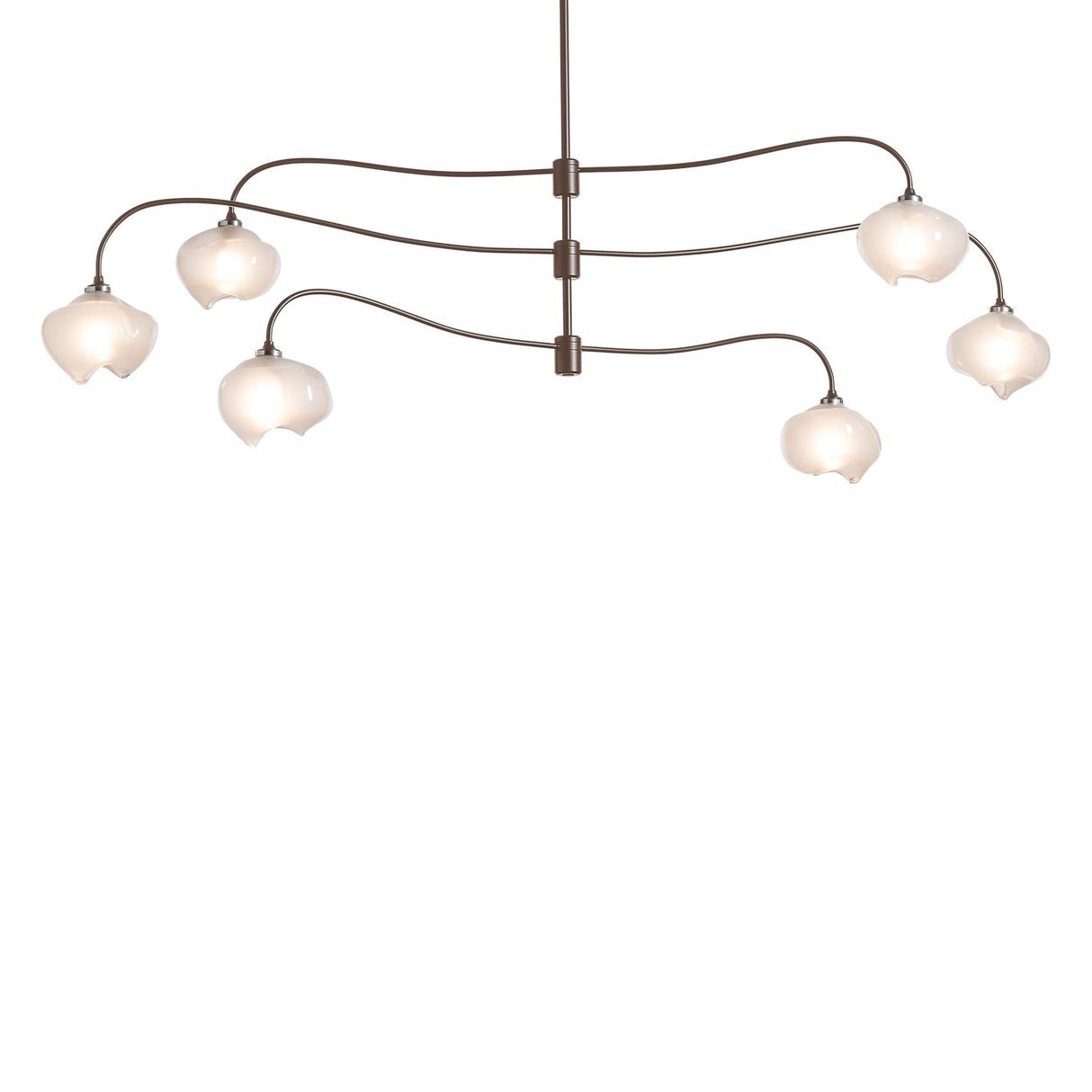 Hubbardton Forge 2021 Bronze Frosted Glass (FD) Multi Ume 6-Light Large Pendant