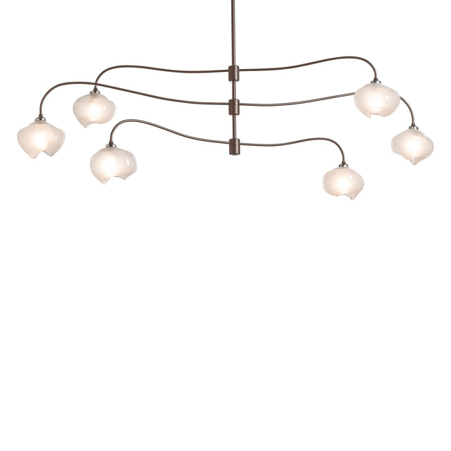 Hubbardton Forge 2021 Bronze Frosted Glass (FD) Multi Ume 6-Light Large Pendant