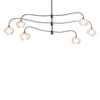 Hubbardton Forge 2021 Dark Smoke Frosted Glass (FD) Multi Ume 6-Light Large Pendant