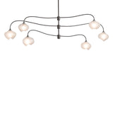 Hubbardton Forge 2021 Dark Smoke Frosted Glass (FD) Multi Ume 6-Light Large Pendant