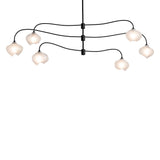 Hubbardton Forge 2021 Black Frosted Glass (FD) Multi Ume 6-Light Large Pendant