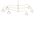 Hubbardton Forge 2021 Soft Gold Frosted Glass (FD) Multi Ume 6-Light Large Pendant