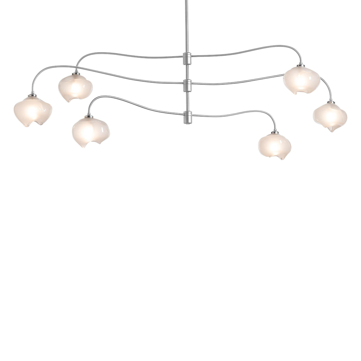 Hubbardton Forge 2021 Sterling Frosted Glass (FD) Multi Ume 6-Light Large Pendant