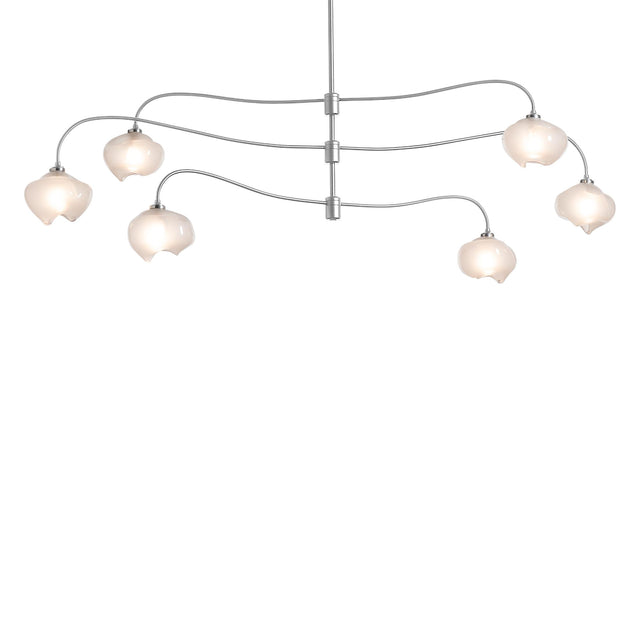 Hubbardton Forge 2021 Sterling Frosted Glass (FD) Multi Ume 6-Light Large Pendant