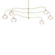 Hubbardton Forge 2021 Modern Brass Frosted Glass (FD) Multi Ume 6-Light Large Pendant