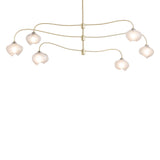 Hubbardton Forge 2021 Modern Brass Frosted Glass (FD) Multi Ume 6-Light Large Pendant