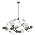 Hubbardton Forge 2021 Dark Smoke Water Glass (LL) Sprig Circular Pendant