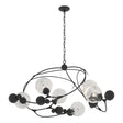 Hubbardton Forge 2021 Black Water Glass (LL) Sprig Circular Pendant