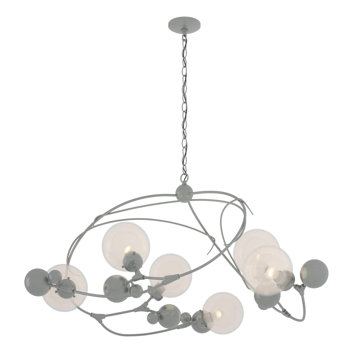 Hubbardton Forge 2021 Vintage Platinum Opaline Glass (WF) Sprig Circular Pendant