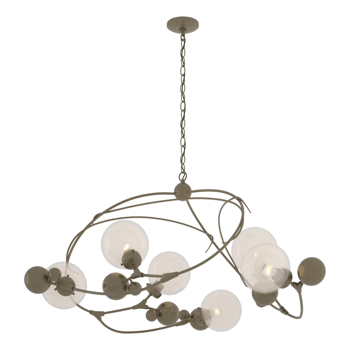 Hubbardton Forge 2021 Soft Gold Opaline Glass (WF) Sprig Circular Pendant
