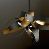Hubbardton Forge 2013 Dark Smoke Clear Glass with Frosted Diffuser (YE) Multi Corona Small Pendant
