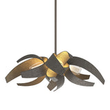 Hubbardton Forge 2013 Dark Smoke Clear Glass with Frosted Diffuser (YE) Multi Corona Small Pendant