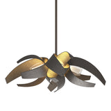 Hubbardton Forge 2013 Oil Rubbed Bronze Clear Glass with Frosted Diffuser (YE) Multi Corona Small Pendant