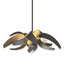 Hubbardton Forge 2013 Oil Rubbed Bronze Clear Glass with Frosted Diffuser (YE) Multi Corona Small Pendant