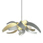Hubbardton Forge 2013 Vintage Platinum Clear Glass with Frosted Diffuser (YE) Multi Corona Small Pendant