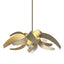 Hubbardton Forge 2013 Soft Gold Clear Glass with Frosted Diffuser (YE) Multi Corona Small Pendant