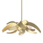 Hubbardton Forge 2013 Modern Brass Clear Glass with Frosted Diffuser (YE) Multi Corona Small Pendant