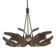 Hubbardton Forge 2012 Bronze Clear Glass with Frosted Diffuser (YE) Multi Corona Pendant