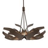 Hubbardton Forge 2012 Bronze Clear Glass with Frosted Diffuser (YE) Multi Corona Pendant
