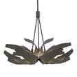 Hubbardton Forge 2012 Dark Smoke Clear Glass with Frosted Diffuser (YE) Multi Corona Pendant