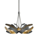 Hubbardton Forge 2012 Dark Smoke Clear Glass with Frosted Diffuser (YE) Multi Corona Pendant
