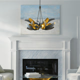 Hubbardton Forge 2012 Dark Smoke Clear Glass with Frosted Diffuser (YE) Multi Corona Pendant