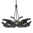 Hubbardton Forge 2012 Black Clear Glass with Frosted Diffuser (YE) Multi Corona Pendant