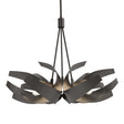 Hubbardton Forge 2012 Oil Rubbed Bronze Clear Glass with Frosted Diffuser (YE) Multi Corona Pendant